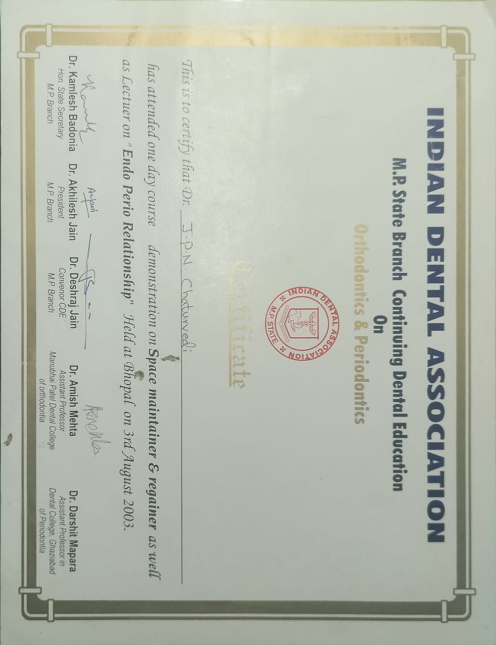 certificate
